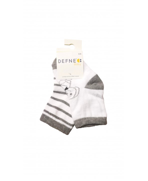 Defne бебешки чорапи 2 чифта 0-6 месеца с куче и на райе